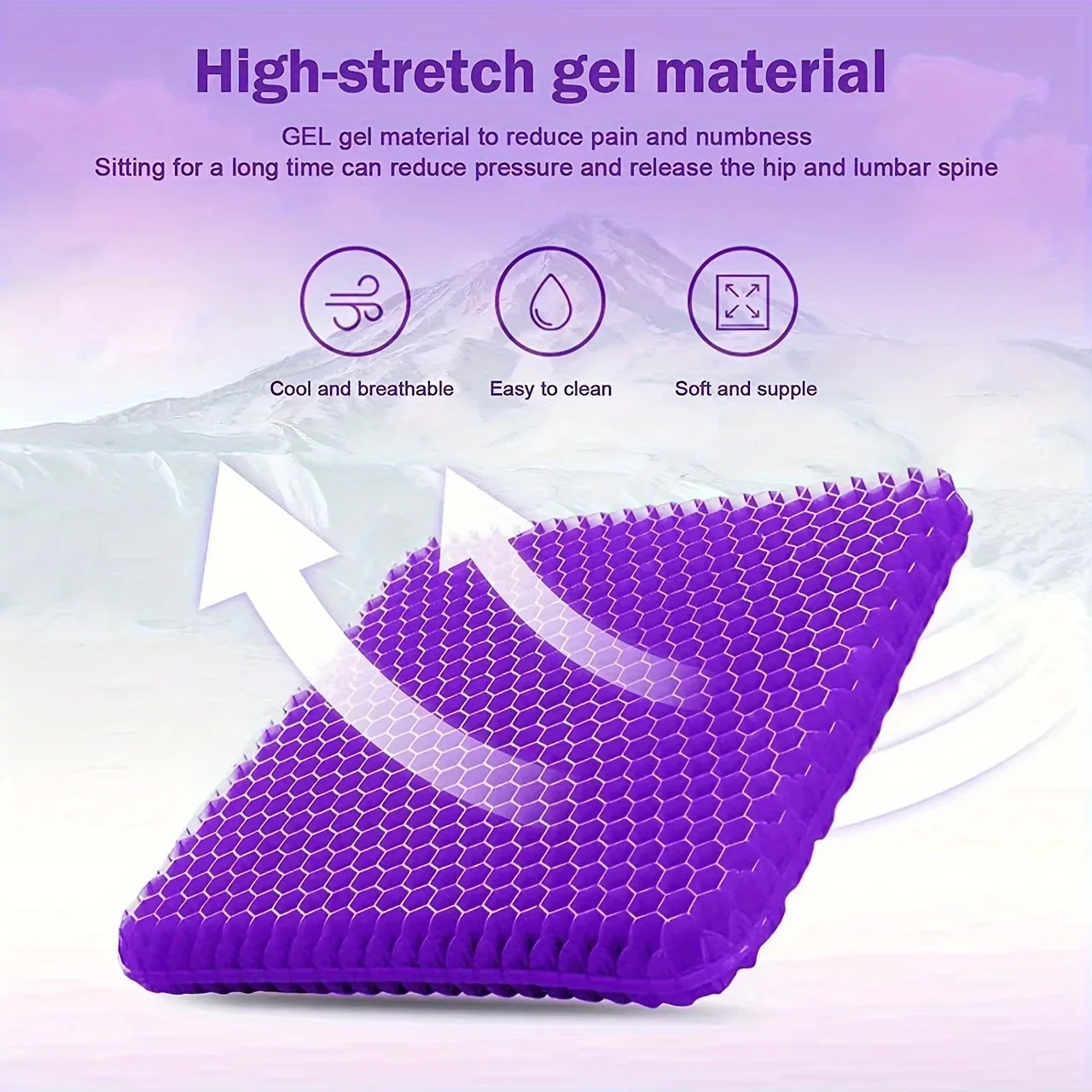 Office Chair Cushion - Bantal Duduk Gel 1 Buah, Desain