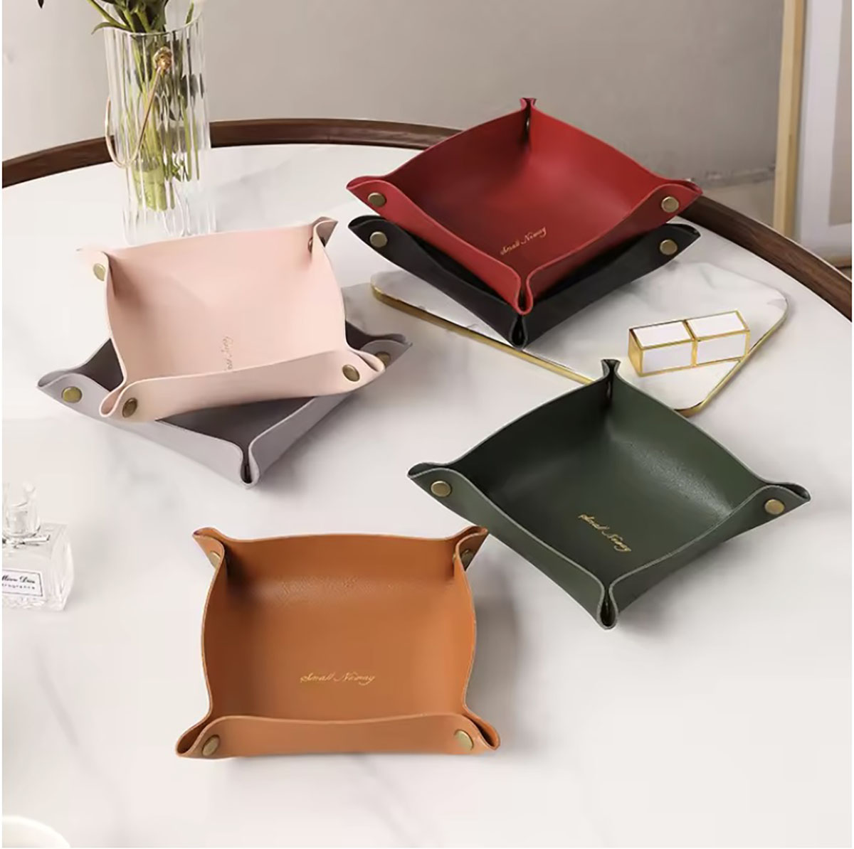 Baki Penyimpanan Kulit Gaya No - Desk Organizer ulasan dan harga