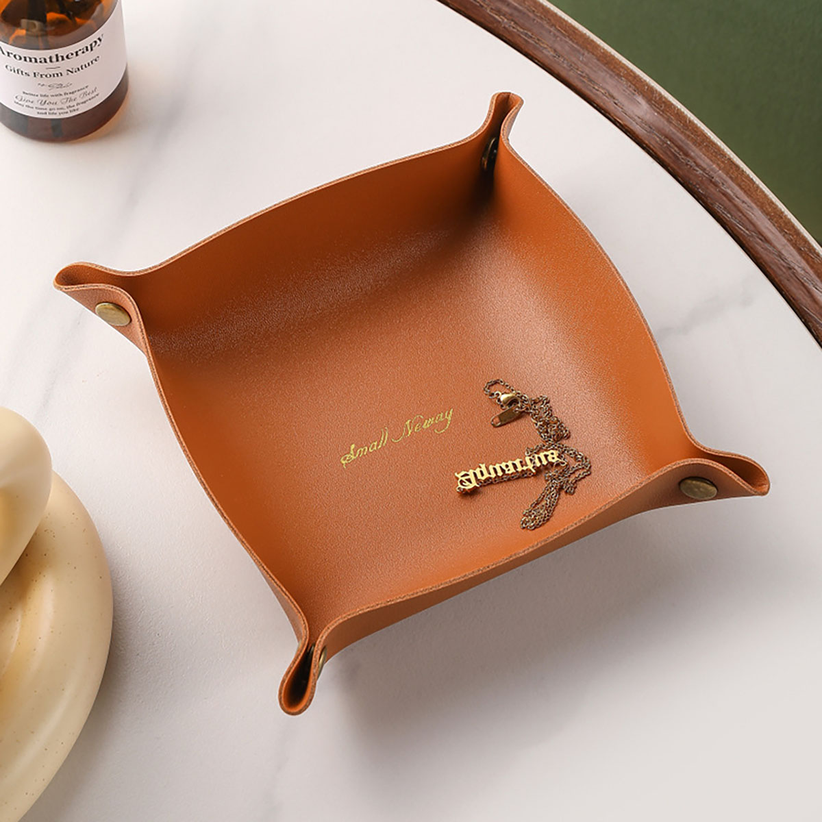 Baki Penyimpanan Kulit Gaya No - Desk Organizer ulasan dan harga