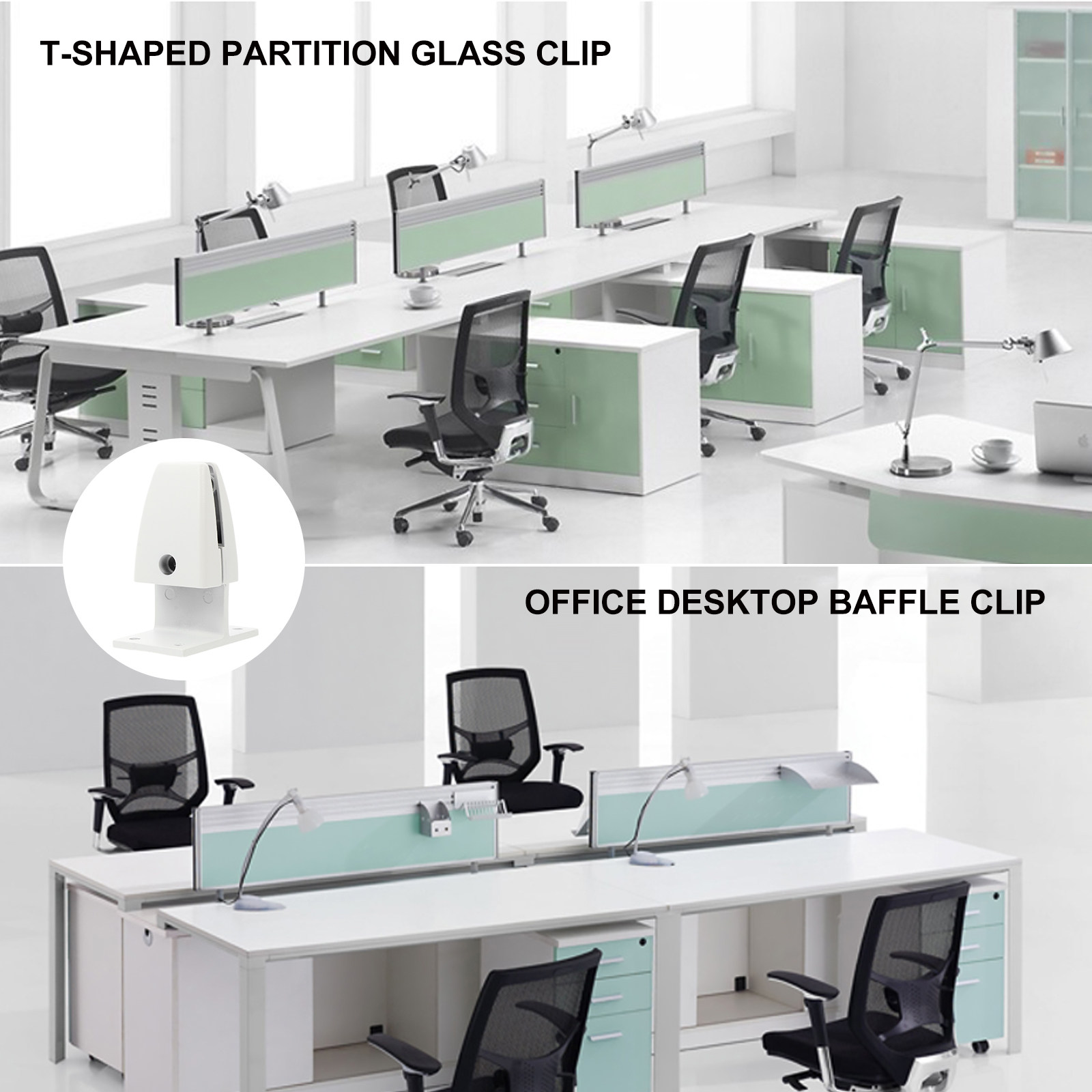 2 buah Penjepit Pembatas Meja, - Partition Screen Divider ulasan dan harga